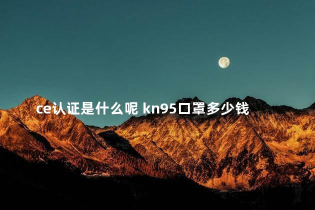 ce认证是什么呢 kn95口罩多少钱